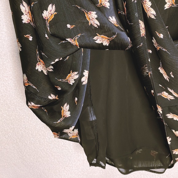 {Mango} black long sleeve printed dress - Picture 5 of 10